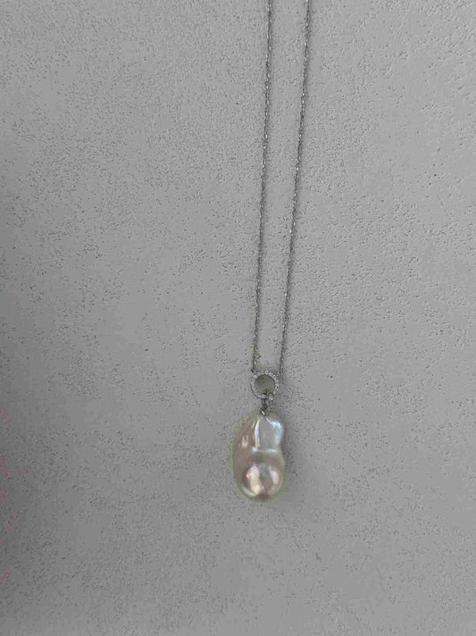 Double Halo Baroque Pearl Necklace