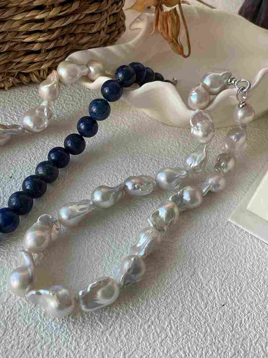 Bold Baroque Pearl Beaded Necklace
