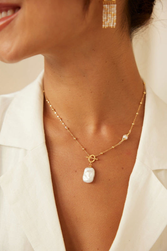 Natural pearl necklace - anne-sandy - -