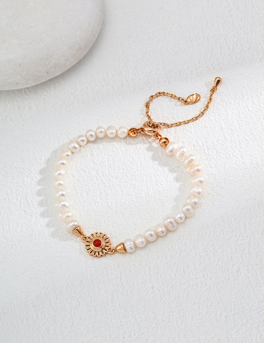 Red agate bracelet - anne-sandy - -