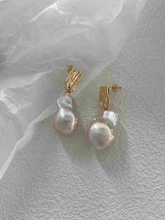 Metal Baroque Statement Earrings