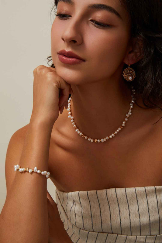 Vintage Gold Pearl Bracelet