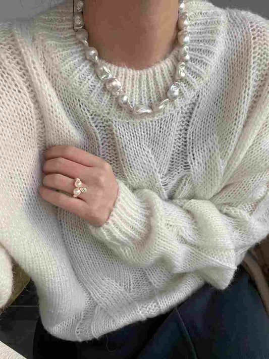 Bold Baroque Pearl Beaded Necklace