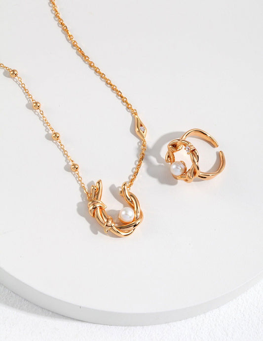 natural pearl necklace - anne-sandy - -