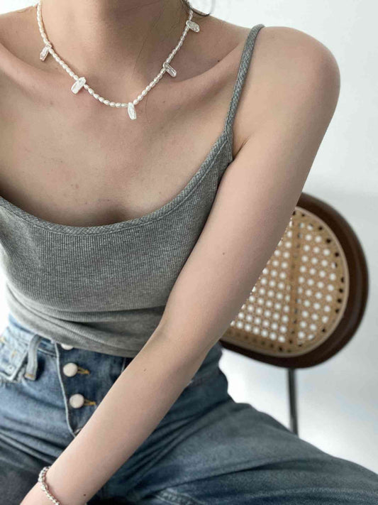 Lace Baroque Pearl Necklace