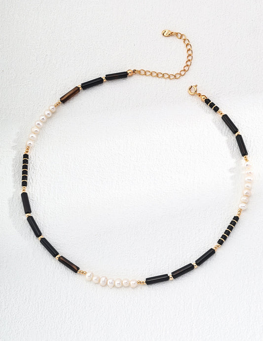 Natural agate pearl necklace - anne-sandy -  - 